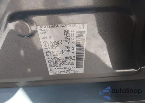 2016 Nissan Rogue S из США, поврежденный, VIN 5N1AT2MT2GC813341